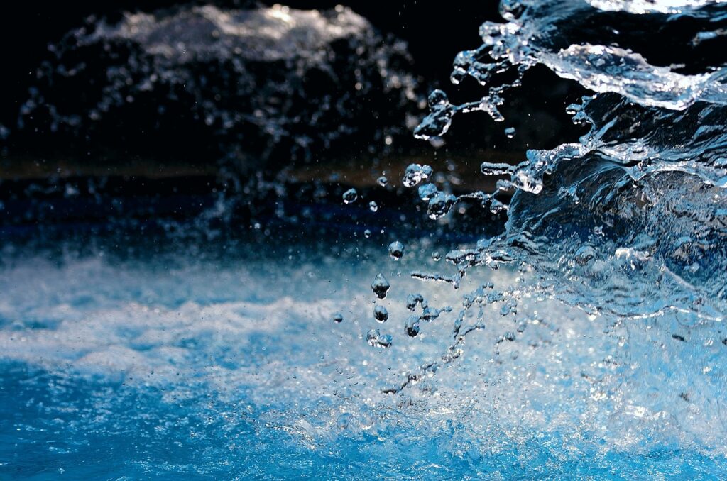 water, water jet, fountain, wet, water feature, flow, nature, close up, drops, pool of water, water fountain, splash, source, power, blue